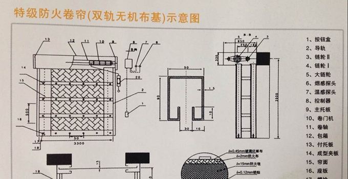 防火卷簾門安裝圖
